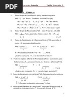 I.-PRINCIPALES FORMULAS 1. Factor Simple