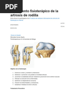 Tratamiento Fisioterápico de La Artrosis de Rodilla