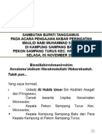 Sambutan Bup Pengajian Akbar Maulid Nabi Di Sampang Turus 5 Nov 2019