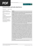 Dental Prostheses and Tooth-Related Factors