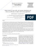 Improvement of Crop Yield, Soil Moisture Distribution and Water Use Efficiency in Sandy Soils by Clay Application