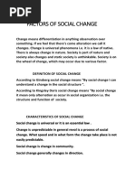 Factors of Social Change