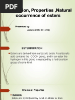 Applications of Esterification