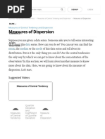 Measures of Dispersion - Range, Deviation and Variance With Examples