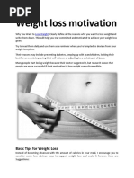 Weight Loss Motivation