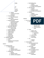 CENE Course Outline On Psychiatric Nursing