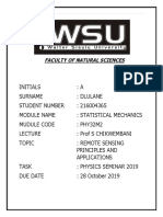 Seminar2019 Remote Sensing