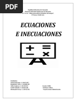 Ecuacones e Inecuaciones