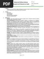 PO 7.2.3 Políticas para La Recepción de Materias Primas PDF