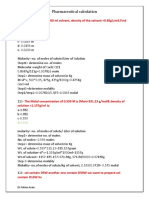 Pharmaceuticals Calculations