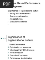 Culture Based Performance Management