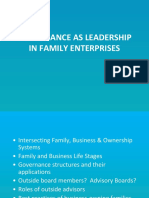 Governance As Leadership in Family Enterprises