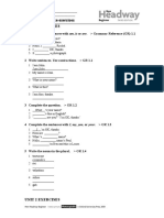 HW Beg TRD Grammar Reference Exercises