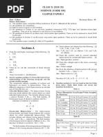 Class 10 Science Sample Paper (Solved)