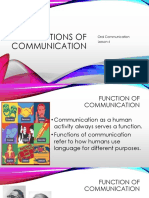 Functions of Communication