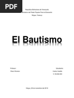 Qué Es El Bautismo