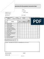 Evaluasi Kinerja Vendor Form