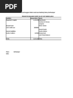 PROJECTED P& L Account and Balance Sheet