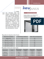 Ficha Técnica Cortina Intra Janus Mod. 2500