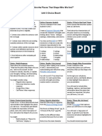 Unit 3 Choice Board