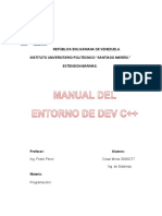 Manual Sobre El Entorno Visual de DEV C++