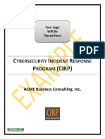 Example Cybersecurity Incident Response Program Cirp