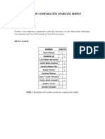 Prueba de Comparación Apareada Simple