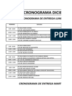 Cronograma Completo Diciembre Más Leche Más Proteina