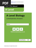 Carbohydrate As Biology Answers OCR AQA Edexcel