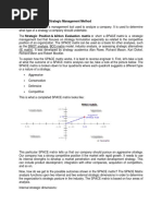 SPACE Matrix Strategic Management Method