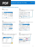 Cheat Sheet For Outlook Calendar For MacOS