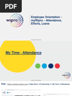 MyWipro Overview - Attendance Efforts Leave