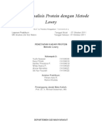 Laporan Analisis Protein Dengan Metode Lowry