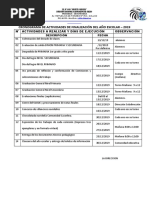 Cronograma de Actividades de Finalización Del Año Escolar 2019