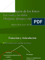 Fonación y Articulación