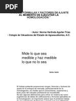 Rangos, Formulas y Criterios para La Homologación