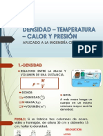 Densidad Temperatura Calor y Presión