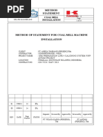 010-Method Statement of Coal Mill Instattalation