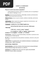 Lesson 1 - 5 Community Final Reviewer