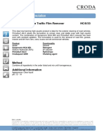 Formulation Traffic Film Remover