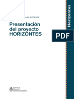 01 - Horizontes - Cuaderno Docente - Presentación Proyecto PDF