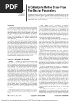 A Criterion To Define Cross-Flow Fan Design Parameters