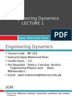 Engineering Dynamics Lecture 1