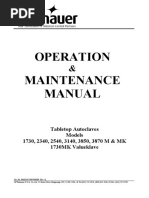 Tuttnauer M, MK-Series Autoclave - User and Maintenance Manual PDF