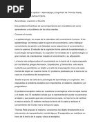 Auto Reporte de Lectura Capítulo 1 Aprendizaje y Cognición de Thomas Hardy Leahey y Richard Jackson Harris