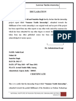 Arvind Textiles Internship Report PDF