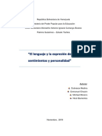 El Lenguaje y La Expresion de Sentimientos y Personalidad