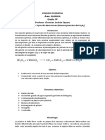 Laboratorio Tipos de Reacciones - Descomposición