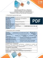 Guia de Actividades y Rúbrica de Evaluación Fase 4 Presentar El Informe Final Del Plan Estratégico