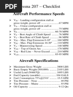 Cessna 207 Checklist